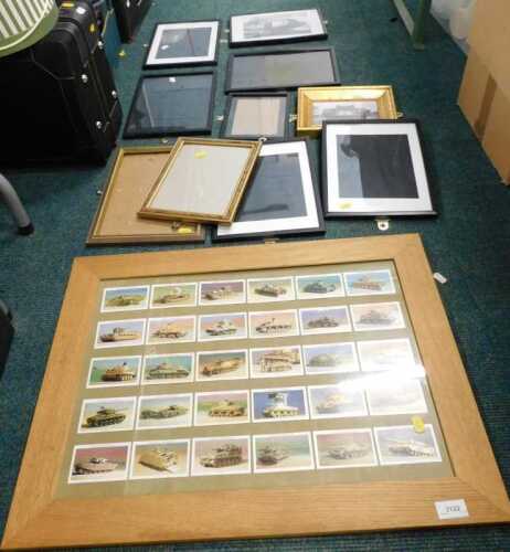 Various framed cards issued in 1995 by Castella Cigars showing the Story of the Tank, and a...