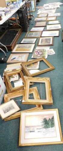 Various prints, pictures, frames, artist signed limited edition print country scene, Pears and...
