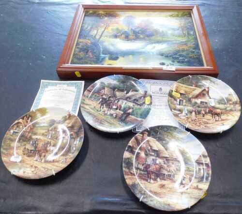 Various Wedgwood collectors plates, Country Days limited edition, to include Feeding Time, etc.,...