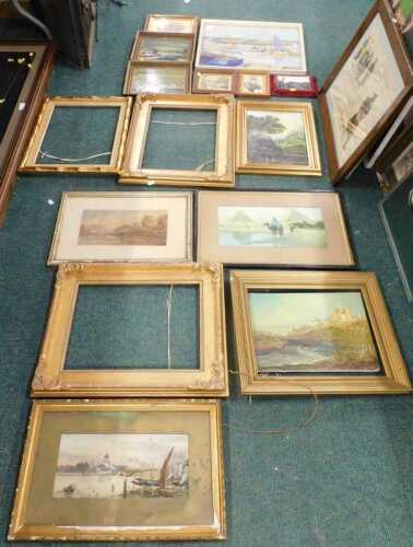 Various prints, pictures, frames, maple frame, photographic print, Clock Tower Westminster...