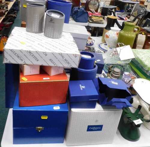 Various vacant Swarovski, Royal Worcester and other boxes. (a quantity)
