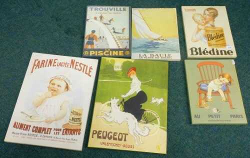 Various prints, Peugeot Valenticney-Doubs, print, various other modern prints for Bledine, etc....