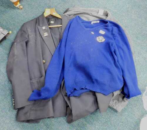 Various clothing, Talyllyn Railway jumper, and similar jacket each with badges. (2)