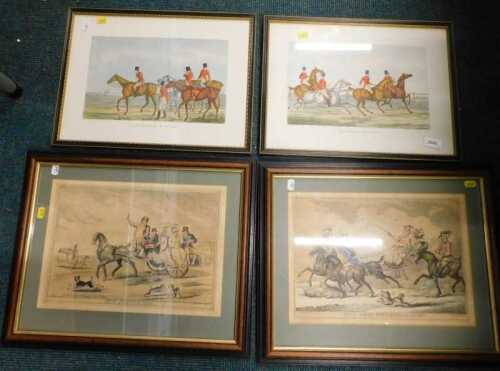 Prints and pictures, after Alken, From Melton Mowbray, and To Melton Mowbray, bookplate...