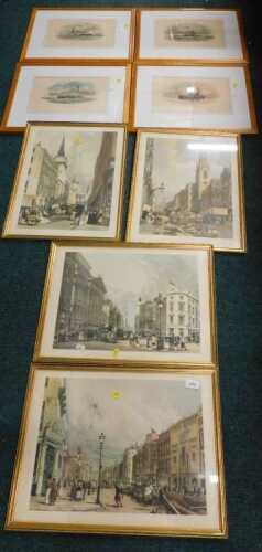 Pictures, various street scene prints. (a quantity)