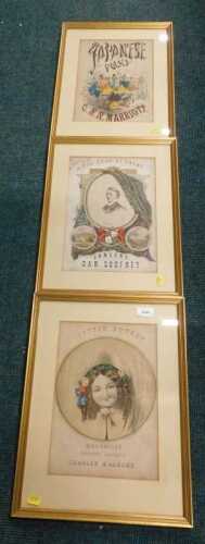 After D'Albert. A sheet music cover lithograph, Little Bo-Peep, 33cm x 22cm, and other similar...