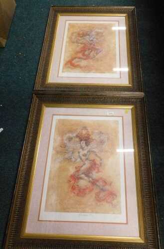 Joy Kirton-Smith (20thC). Fire Dance IV, artist signed limited edition print number 378/600,...