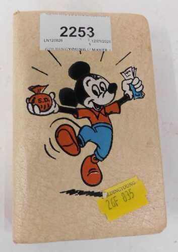 A Mickey Mouse The Happy Savers Saver Bank money box, of rectangular form.