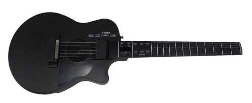 A Yamaha EZ-AG digital learners electric guitar, in black, 85cm long.