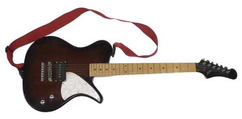 A First Act Sheena CE220 electric guitar, in dark and mother-of-pearl finish colours, with six...
