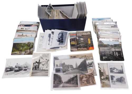 Various postcards, early 20thC and later, black and white and coloured scenes, to include...