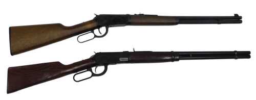 Air rifle Winchester type .177, together with another Winchester style rifle. 
A photographic...