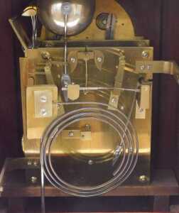 A 19thC mahogany chiming and musical bracket clock, in an elaborate case, with pineapple finial,... - 4