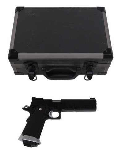 A Colt 2009 Rail Concept 6mm CO2 BB gun, with fitted aluminium case. 
A photographic identity...