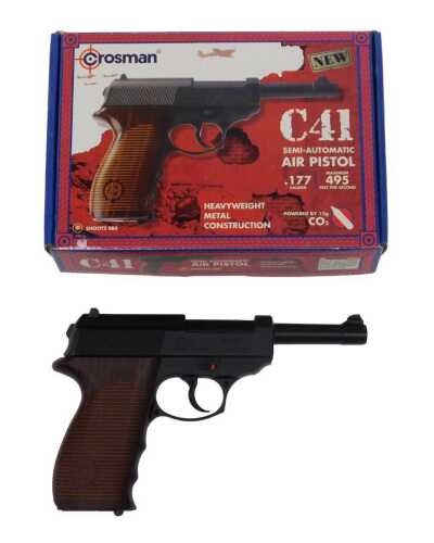 A Crosman C41 air pistol .177 CO2 powered replica of a German Walther P38. 
A photographic...
