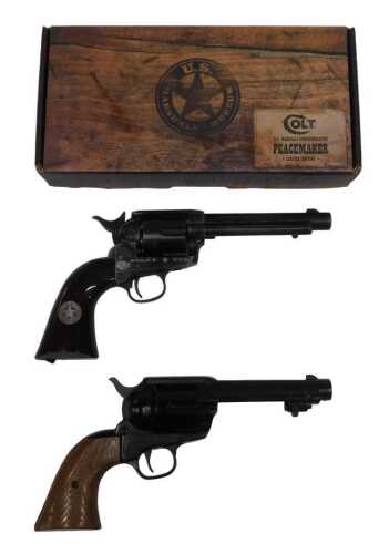 A Colt Peacemaker US Marshall .177 CO2 powered revolver, together with a Crosman .177 calibre...