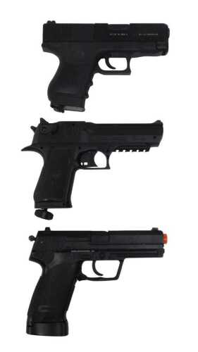 A Gamo Auto 45 CO2 BB gun, together with a Baby Desert Eagle CO2 pellet gun, and a Fire Power...