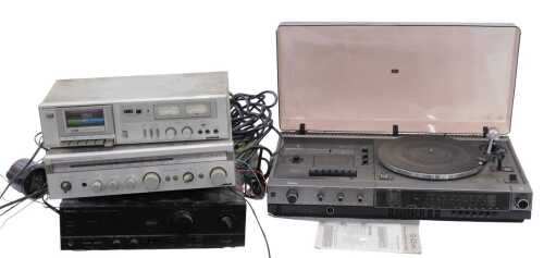 Various stereo, Hi-fi and other equipment, a Phillips turntable or record player, a Technics...