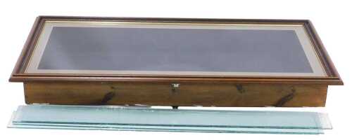 A wall display cabinet, of rectangular form with a rope twist outline, plain glazed front and...