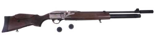 A Hatsan Galatian .22 calibre CO2 air rifle, with two magazines, and a canvas buffalo river gun...