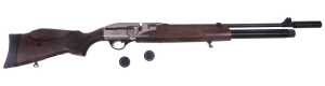 A Hatsan Galatian .22 calibre CO2 air rifle, with two magazines, and a canvas buffalo river gun...