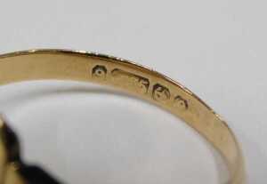 A 9ct gold signet ring, with rectangular rubbed ring head, ring size Q, 1.6g. - 4