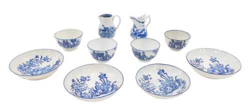 Various 18thC and later blue and white porcelain, beak spout jug, 10cm high, various tea bowls,...
