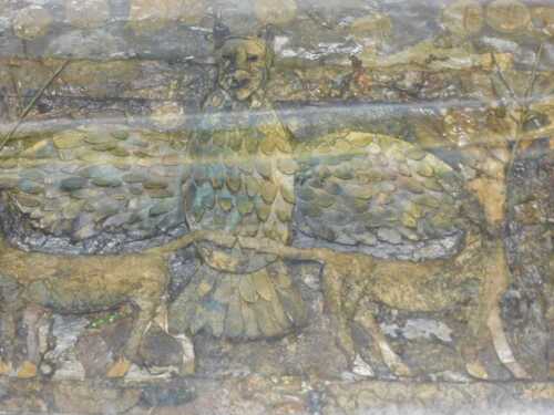 Fiona Clucas (20thC). Creatures of the Tree of Life, collage, 1993, 29cm x 44cm, attributed and...