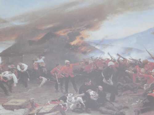 20thC School. The Battle of Rorke's Drift, 22nd January 1879, print, 56cm x 89cm.