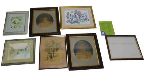 20thC School. Venetian scene, watercolour, unsigned, 27cm x 34cm, various other prints, pictures,...