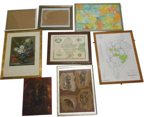 20thC School. (Storm) Dennis, oil on board, unsigned, 53cm x 40cm, various other frames,...