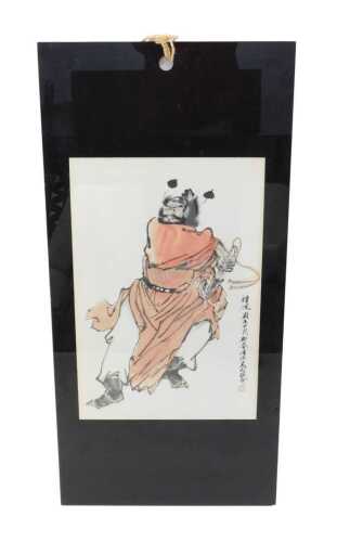 Manner of Fan Zeng, Zhong Kui. Deity, on Perspex panel back, bearing signature, the panel 116cm...