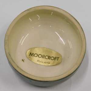 A Moorcroft pottery Clematis pattern miniature ginger jar and cover, on green ground, 12cm high. - 4