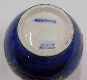 A Moorcroft pottery Anemone pattern vase, of bulbous form, with compressed stem on circular foot,... - 2