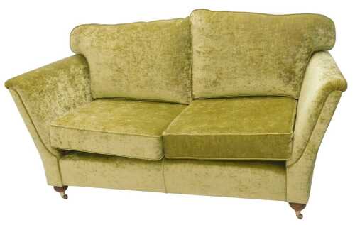 An Edwardian style Crowther & Sons two seater lounge settee, with removable back and seat...