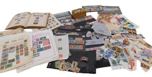 Various stamps, Victorian and later, a page of penny reds, various margins, various other...