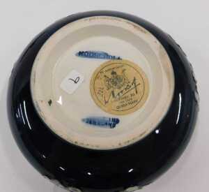 A Moorcroft pottery Frilled and Slipper Orchid pattern jar and cover, of compressed circular... - 3