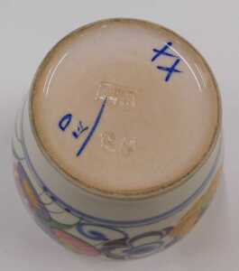 An early 20thC Poole pottery vase, E D Floral pattern, 13cm high. - 2