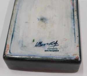 A Moorcroft pottery flambe box and cover, 6cm high. - 3