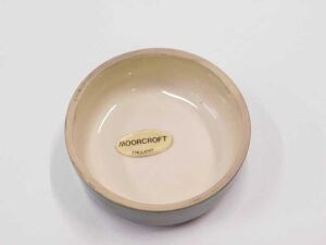 A Moorcroft pottery Columbine pattern ginger jar and cover, of tapering circular form, on green... - 3