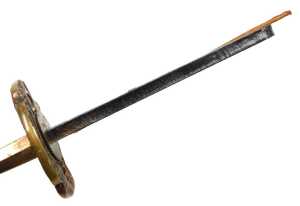 A 20thC Japanese Tanto, the tsuka wrapped in ray skin, and bound with cord, the copper habaki... - 5