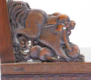 A pair Kang (? JBI please confirm) dynasty late 19thC Chinese carved hardwood Armchairs, with a... - 7