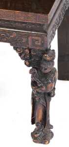 A pair Kang (? JBI please confirm) dynasty late 19thC Chinese carved hardwood Armchairs, with a... - 12