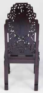 A pair Kang (? JBI please confirm) dynasty late 19thC Chinese carved hardwood Armchairs, with a... - 15