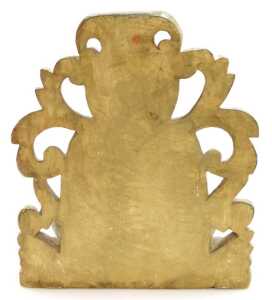 A 20thC Chinese carved wooden figure of Buddha, modelled seated in the lotus position, with a... - 3