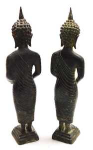 A group of Asian metalwares, including a Turkish coffee pot, two cast metal figures of Buddha, a... - 3