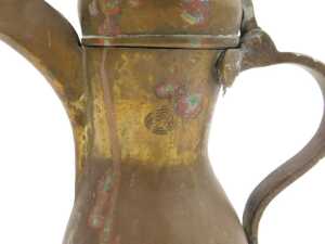 A group of Asian metalwares, including a Turkish coffee pot, two cast metal figures of Buddha, a... - 11