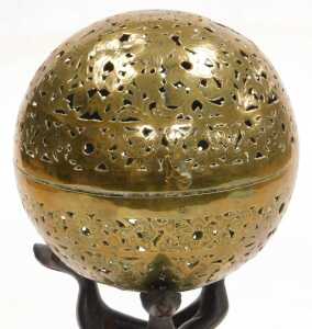 An early 20thC Indian brass charger, engraved centrally with a maharajah and maharani, within a... - 8