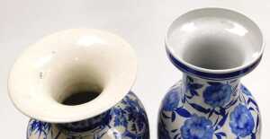 A Chinese blue and white vase, of shouldered tapering form, painted with reserves of birds and... - 5