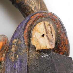 A Qing Dynasty late 19thC carved hardwood figure of Guanyin, modelled seated on a rocky base,... - 7